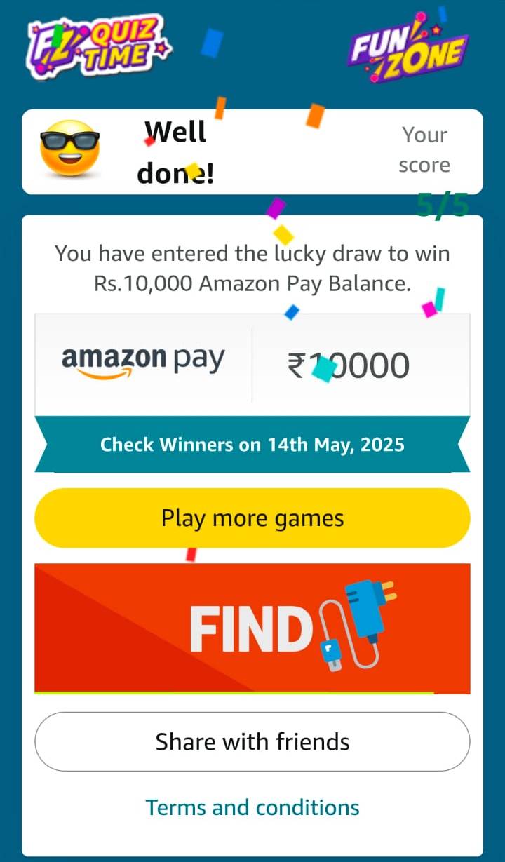 Amazon Great Summer Sale Pictionary Quiz Answer